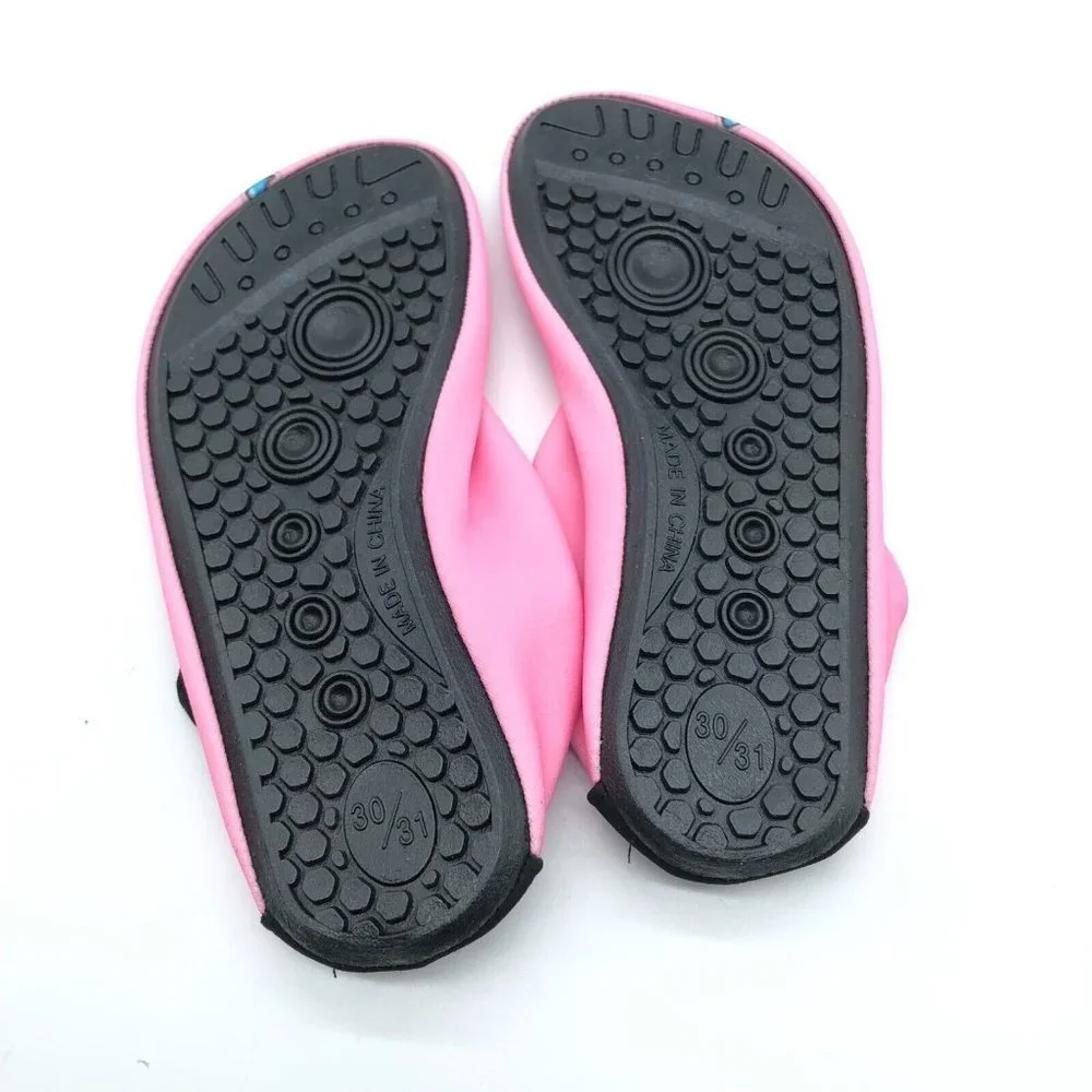 Adorllya Girls Water Shoes Slip On Fabric Mermaid Pink 30/31 US 11/11.5